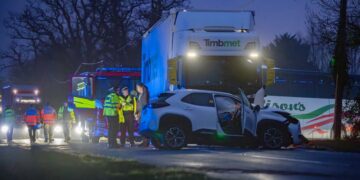 Man dies in hospital after crossroads smash involving lorry and car