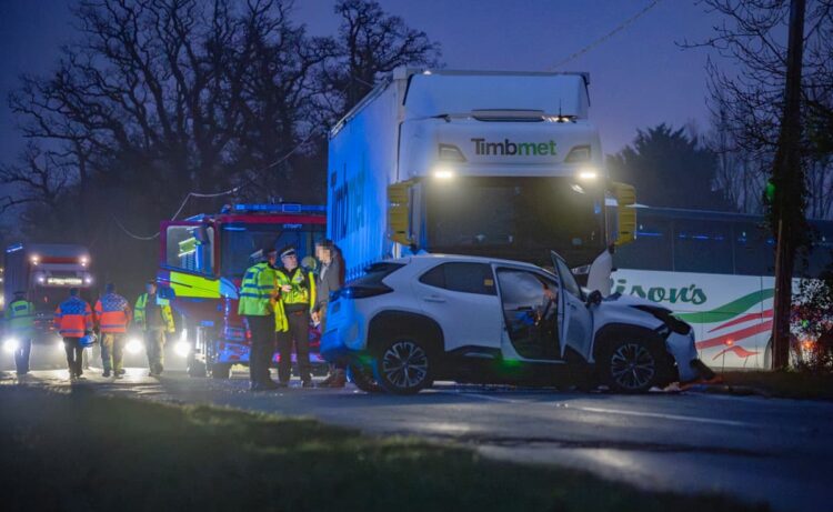Man dies in hospital after crossroads smash involving lorry and car