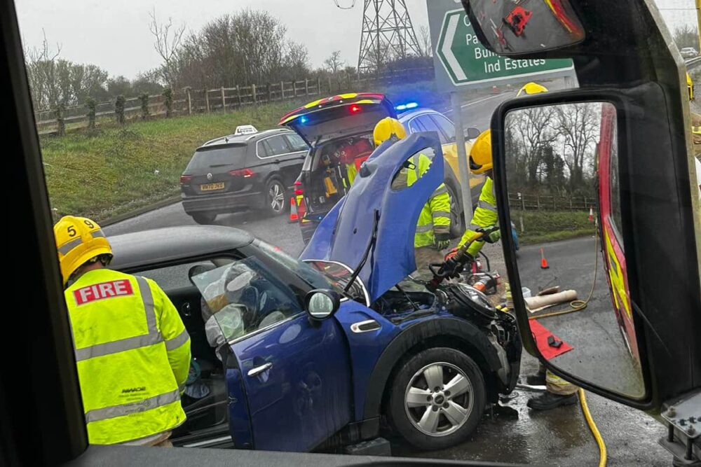 Air ambulance medics treat casualty after crash in Chippenham