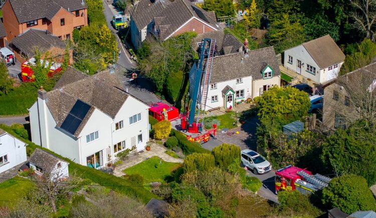 Casualty rescued via upstairs window in Wroughton emergency