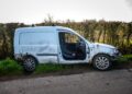 Police launch hunt for driver after wrecked van found in ditch