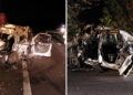 People carrier destroyed in crash with lorry on M4 hard shoulder
