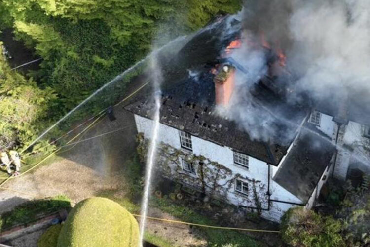 30 firefighters battle major blaze involving house in Wroughton