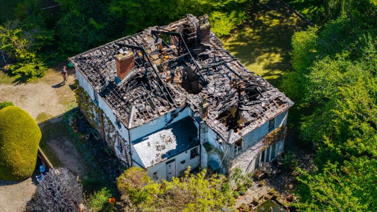 Grand Wroughton home gutted in major blaze after bonfire spreads