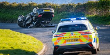 Driver flips car in ‘dangerous overtake’ on busy A338 in Wiltshire