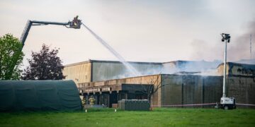 Major fire breaks out at RAF Fairford as firefighters battle flames