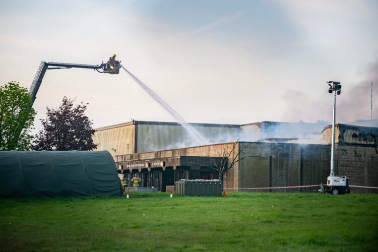 Major fire breaks out at RAF Fairford as firefighters battle flames