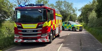 Air ambulance tasked after cyclist ‘hits pothole’ and lands in ditch