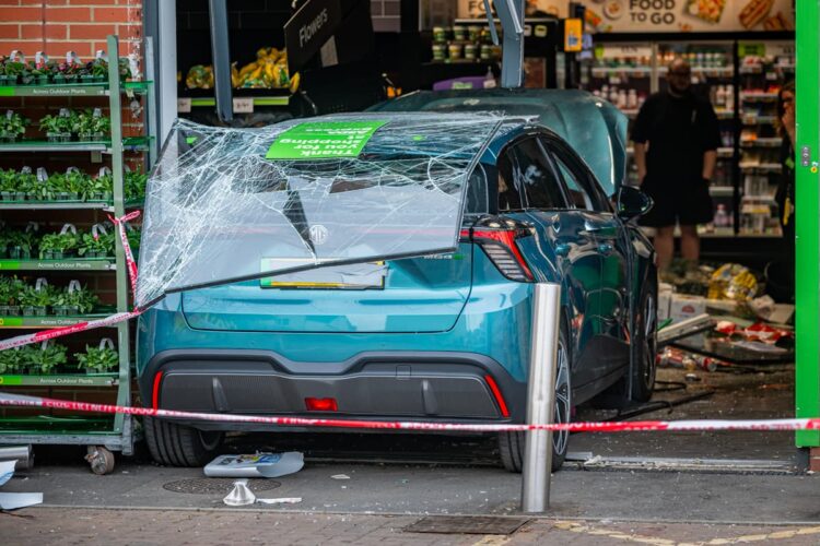 Shopper injured after driver ploughs car through Asda storefront
