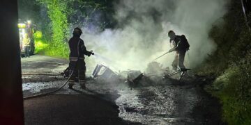 Police probe after caravan found ablaze in Wiltshire countryside