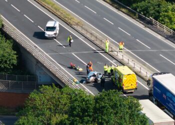Woman killed in A419 crash as van smashes into broken down car