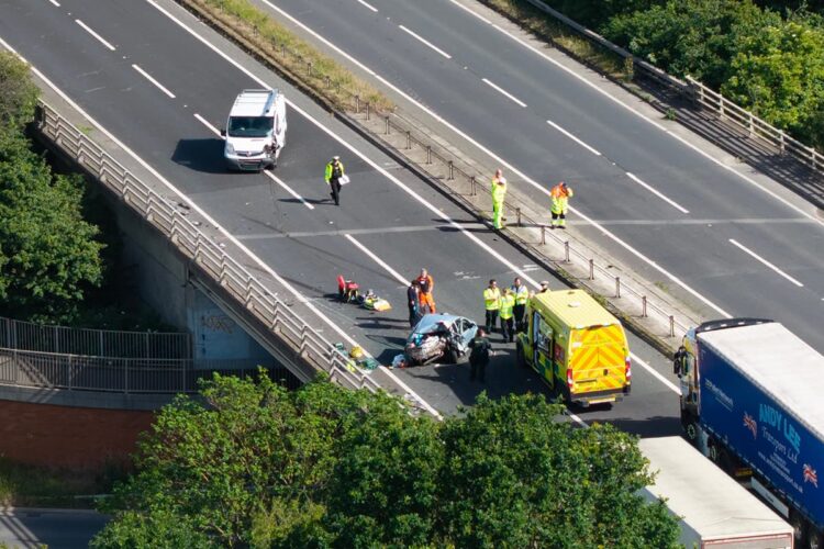 Woman killed in A419 crash as van smashes into broken down car