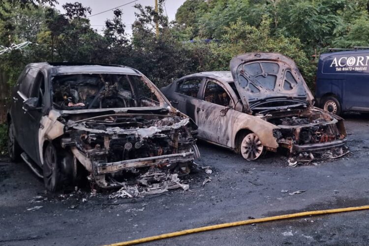 Seven vehicles damaged as major blaze breaks out in Wiltshire village