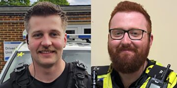 Three PCs praised for saving life of woman who set herself on fire