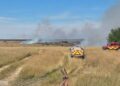 Six fire crews tackle Salisbury Plain blaze after spreading to farmland