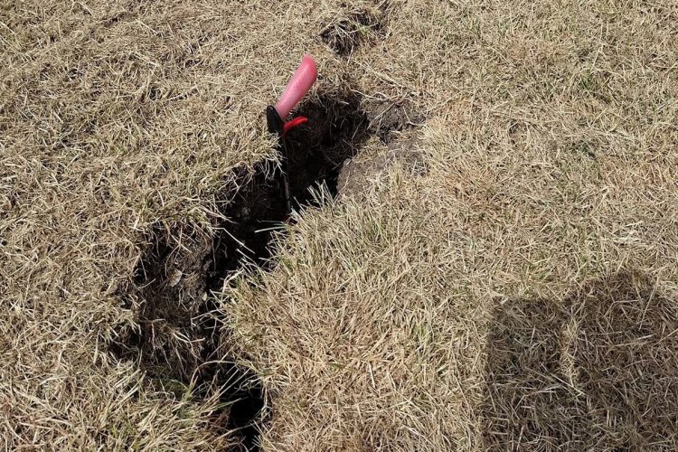 Massive dirty crack opens up in Swindon prompting council warning