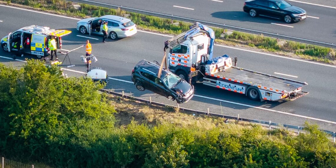 Horror M4 crash claims life of teen as car careers off carriageway