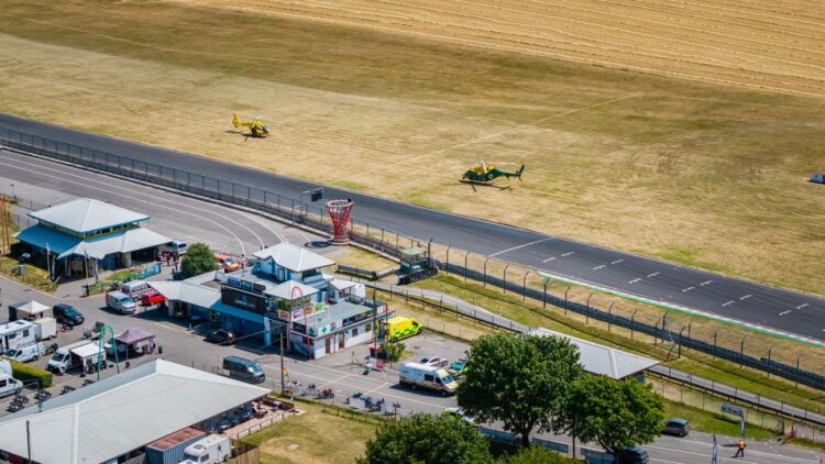 Two air ambulances attend serious crash at Castle Combe Circuit