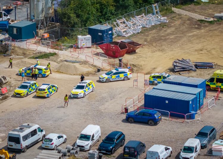 Man fighting for his life after being stabbed on Wiltshire building site