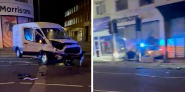 Swindon police officers taken to hospital after ‘drug driver’ crashes