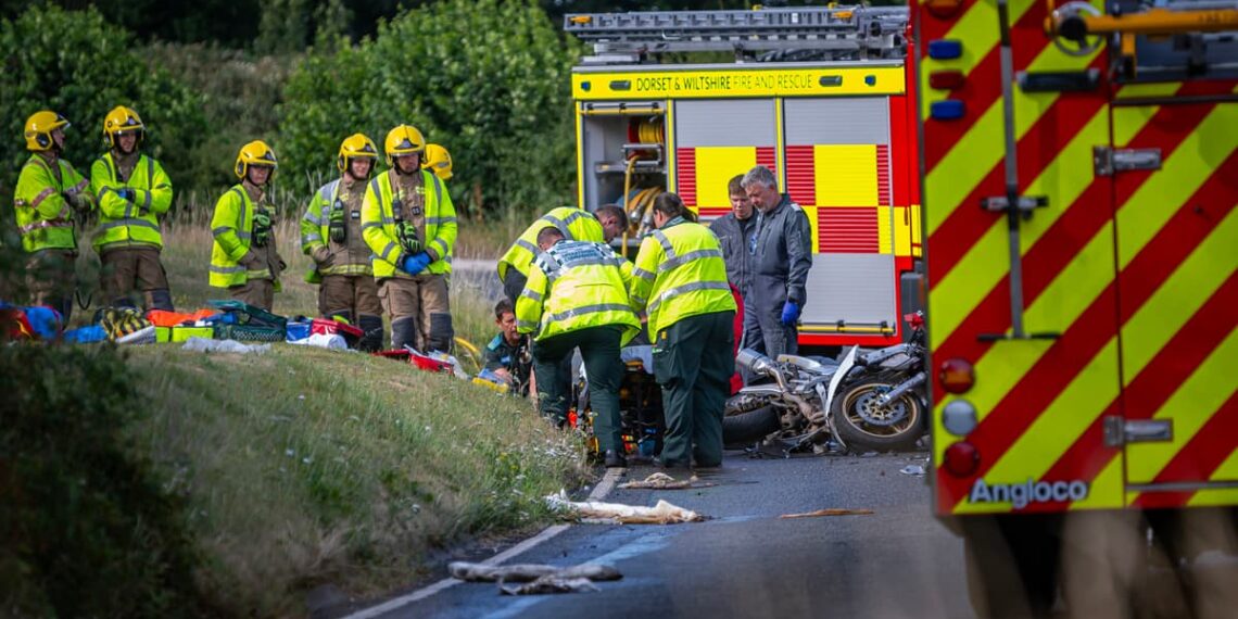 Biker airlifted in critical condition after head-on crash with fuel tanker