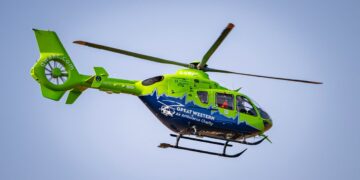 Baby airlifted to hospital after air ambulance lands on Swindon field