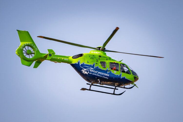 Baby airlifted to hospital after air ambulance lands on Swindon field