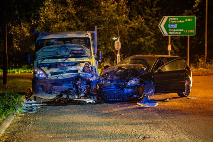 Investigation after three injured in head-on crash on roundabout