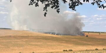 Wiltshire field fire rages as firefighters work to stop flames spreading