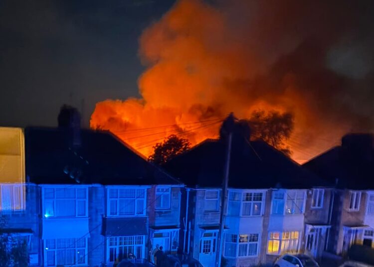 Arson investigation after huge blaze engulfs Trowbridge allotments