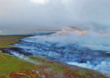 Smoke plume from huge wildfire clouds the skies of west Wiltshire