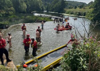 Firefighters warn people of hidden water dangers at popular weir