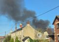 Firefighters respond to Trowbridge blaze as smoke fills the sky