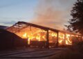 Huge blaze puts even more pressure on struggling local fire service