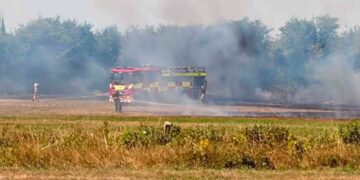Firefighters race to tackle separate wildfires in two Wiltshire towns