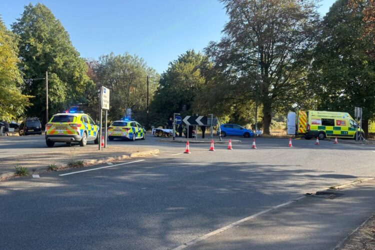 Motorcyclist injured in crash on A3102 roundabout as traffic builds