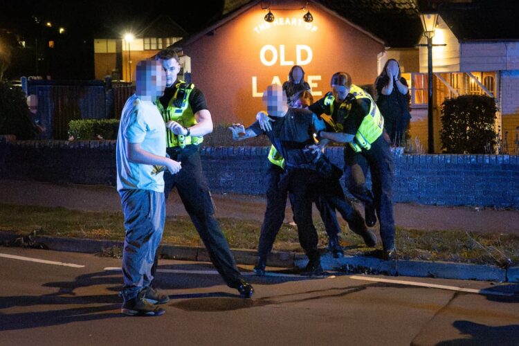 Two men arrested after casualty injured in Chippenham pub crash