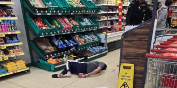 Man missing sock cuffed on Iceland floor after Chippenham assault