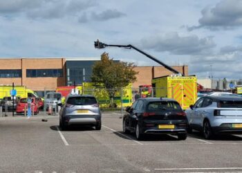 Chemical container damaged in fire sparking huge 999 response