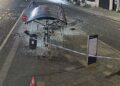 Car crashes into recently replaced bus shelter in Devizes town centre