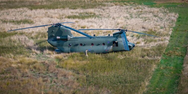 Lucky escape for Chinook crew after hitting bird over Chippenham