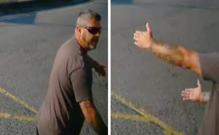 Tattooed man wanted after ‘threatening to stab’ lorry driver on A419