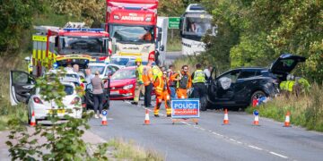 Air ambulance lands in field near Chippenham following A4 smash
