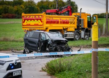Three air ambulances attend serious crash involving lorry and cars