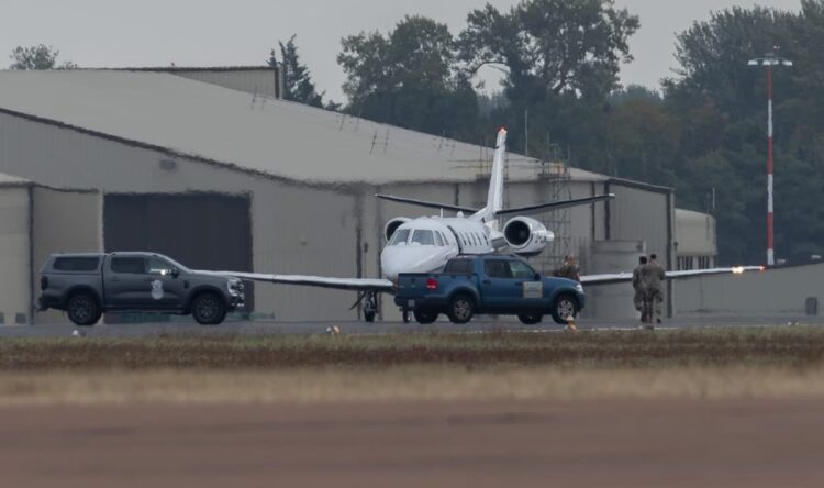US military surround jet after ‘accidental’ landing at RAF Fairford