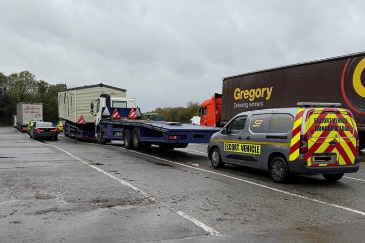 Disqualified HGV driver and boy, 16, caught moving caravan on M4