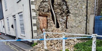 Wilton road to remain closed ‘for days’ after building wall collapses