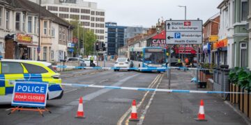 Police cordon off Swindon route after crash involving bus and car