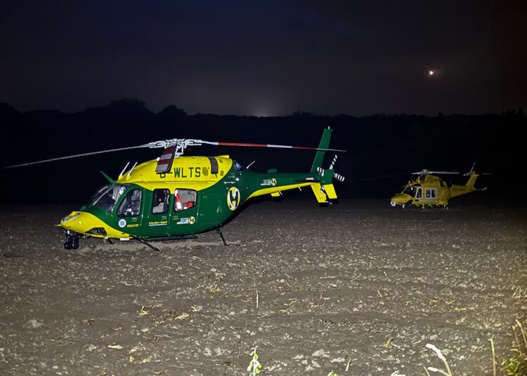 Air ambulances land as man dies of serious injuries in Trowbridge