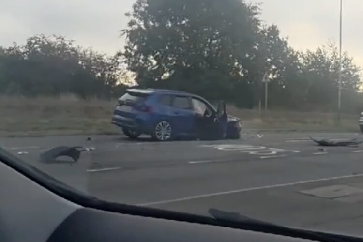 Morning multi-vehicle crash closes road on outskirts of Swindon